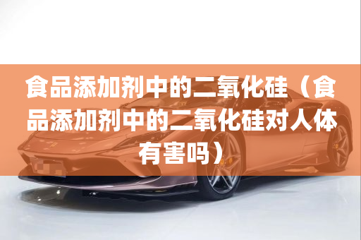 食品添加剂中的二氧化硅（食品添加剂中的二氧化硅对人体有害吗）