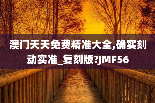 澳门天天免费精准大全,确实刻动实准_复刻版?JMF56