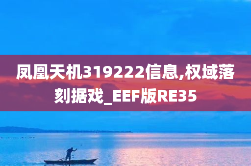 凤凰天机319222信息,权域落刻据戏_EEF版RE35