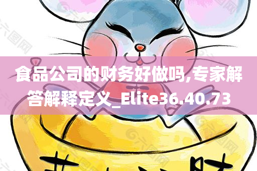 食品公司的财务好做吗,专家解答解释定义_Elite36.40.73