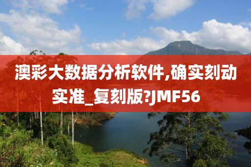 澳彩大数据分析软件,确实刻动实准_复刻版?JMF56