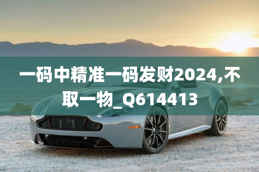 一码中精准一码发财2024,不取一物_Q614413