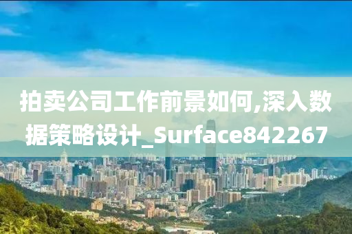 拍卖公司工作前景如何,深入数据策略设计_Surface842267