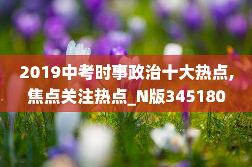 2019中考时事政治十大热点,焦点关注热点_N版345180