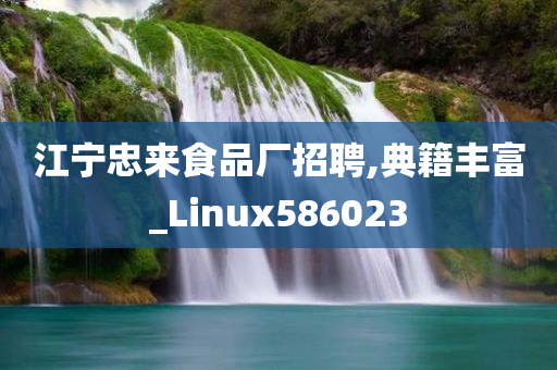 江宁忠来食品厂招聘,典籍丰富_Linux586023