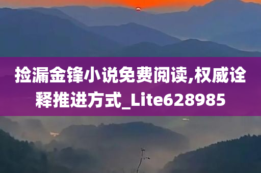 捡漏金锋小说免费阅读,权威诠释推进方式_Lite628985