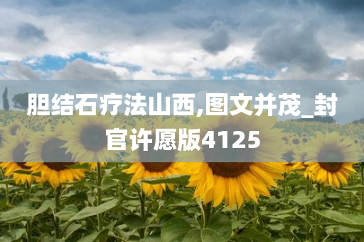 胆结石疗法山西,图文并茂_封官许愿版4125