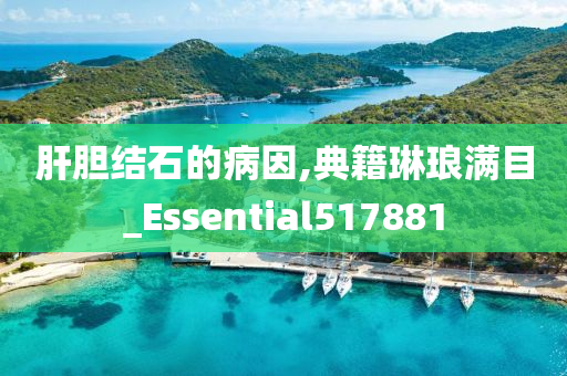 肝胆结石的病因,典籍琳琅满目_Essential517881