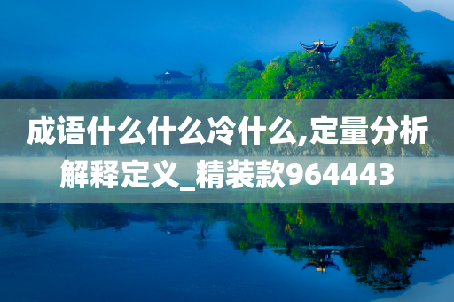 成语什么什么冷什么,定量分析解释定义_精装款964443