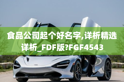 食品公司起个好名字,详析精选详析_FDF版?FGF4543