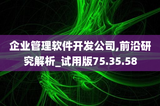 企业管理软件开发公司,前沿研究解析_试用版75.35.58