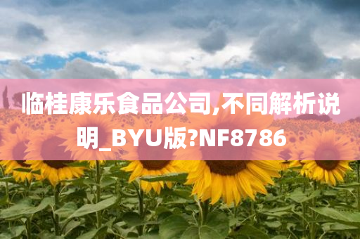 临桂康乐食品公司,不同解析说明_BYU版?NF8786