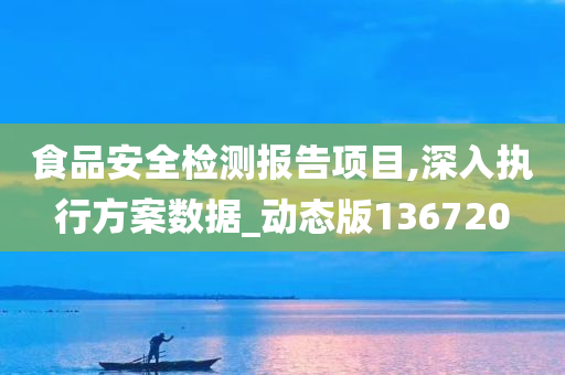 食品安全检测报告项目,深入执行方案数据_动态版136720