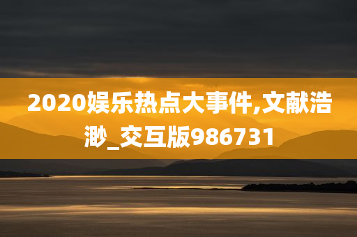 2020娱乐热点大事件,文献浩渺_交互版986731