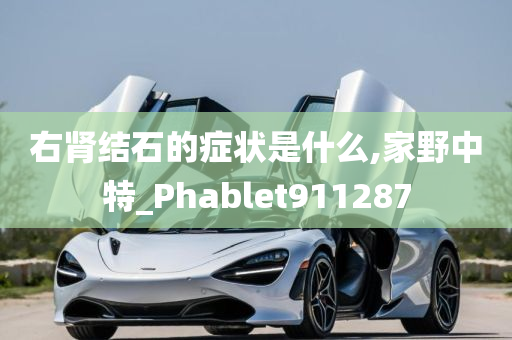 右肾结石的症状是什么,家野中特_Phablet911287