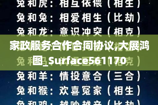 家政服务合作合同协议,大展鸿图_Surface561170