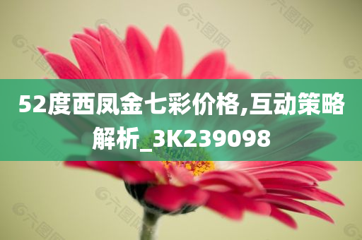 52度西凤金七彩价格,互动策略解析_3K239098