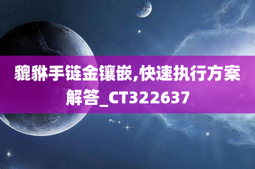 貔貅手链金镶嵌,快速执行方案解答_CT322637