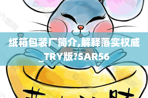 纸箱包装厂简介,解释落实权威_TRY版?SAR56