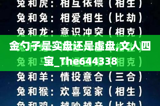 金勺子是实盘还是虚盘,文人四宝_The644338