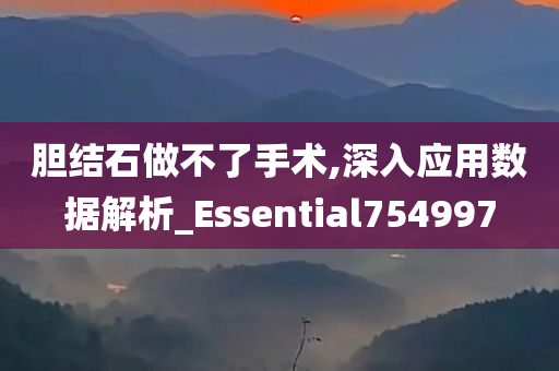 胆结石做不了手术,深入应用数据解析_Essential754997