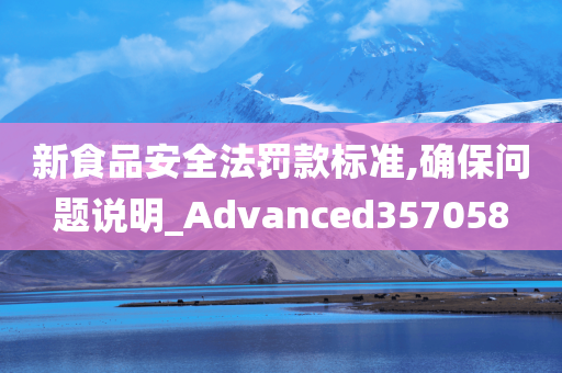 新食品安全法罚款标准,确保问题说明_Advanced357058