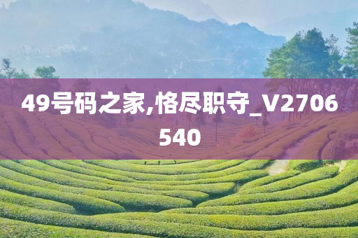 49号码之家,恪尽职守_V2706540