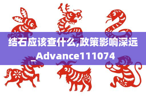 结石应该查什么,政策影响深远_Advance111074