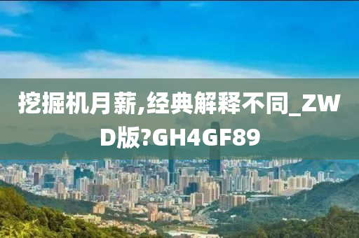 挖掘机月薪,经典解释不同_ZWD版?GH4GF89