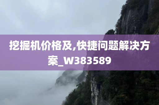 挖掘机价格及,快捷问题解决方案_W383589