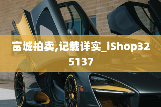 富城拍卖,记载详实_iShop325137