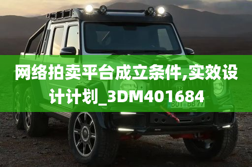 网络拍卖平台成立条件,实效设计计划_3DM401684