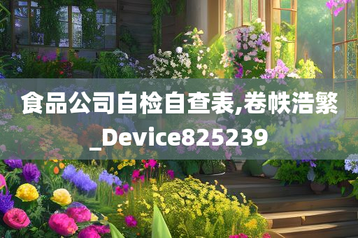 食品公司自检自查表,卷帙浩繁_Device825239