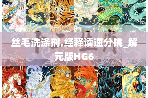 丝毛洗涤剂,经释读速分挑_解元版HG6