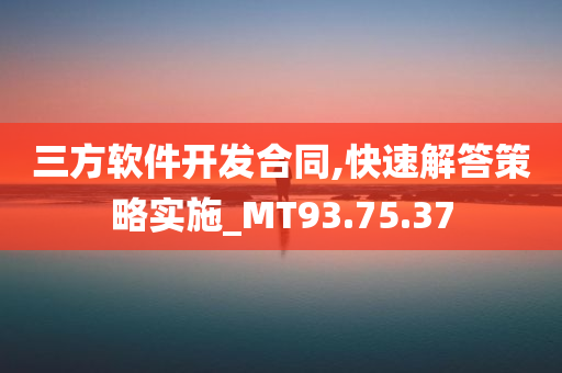 三方软件开发合同,快速解答策略实施_MT93.75.37