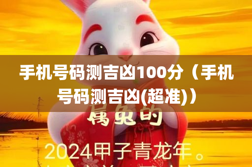 手机号码测吉凶100分（手机号码测吉凶(超准)）