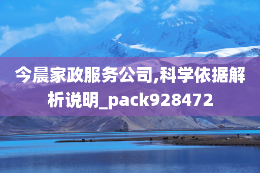 今晨家政服务公司,科学依据解析说明_pack928472