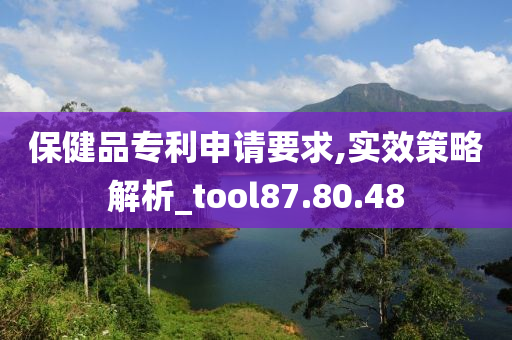 保健品专利申请要求,实效策略解析_tool87.80.48