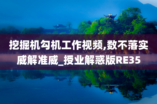 挖掘机勾机工作视频,数不落实威解准威_授业解惑版RE35