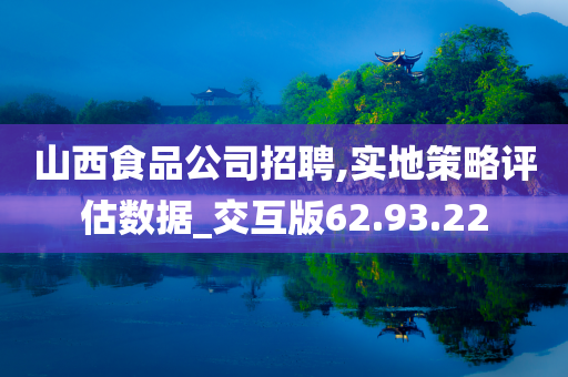 山西食品公司招聘,实地策略评估数据_交互版62.93.22