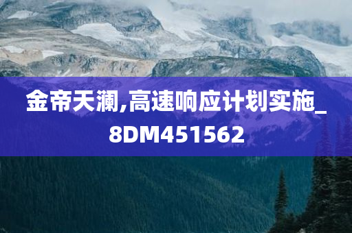 金帝天澜,高速响应计划实施_8DM451562