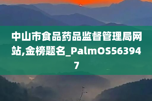 中山市食品药品监督管理局网站,金榜题名_PalmOS563947