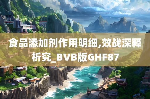 食品添加剂作用明细,效战深释析究_BVB版GHF87