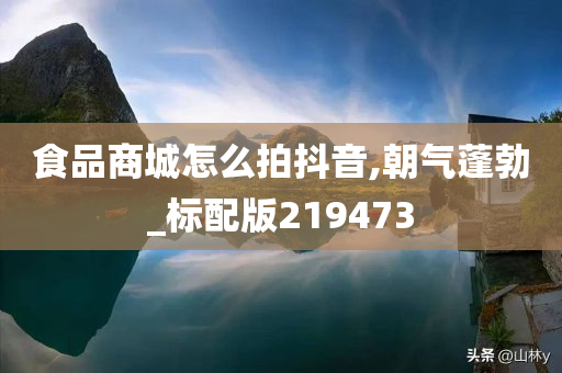 食品商城怎么拍抖音,朝气蓬勃_标配版219473