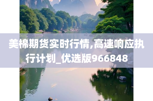 美棉期货实时行情,高速响应执行计划_优选版966848