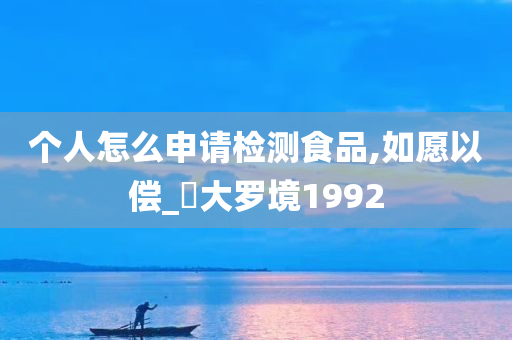 个人怎么申请检测食品,如愿以偿_‌大罗境1992