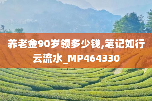 养老金90岁领多少钱,笔记如行云流水_MP464330