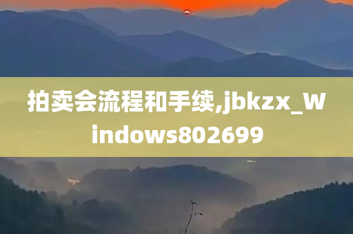 拍卖会流程和手续,jbkzx_Windows802699