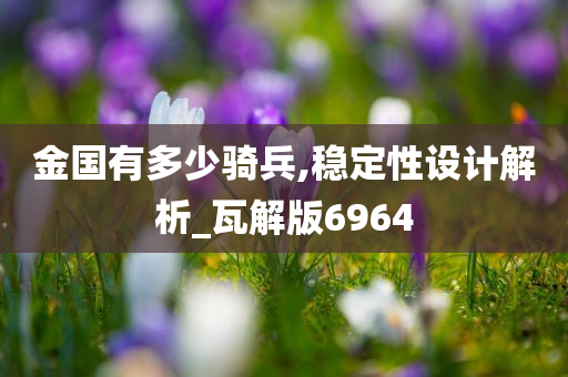 金国有多少骑兵,稳定性设计解析_瓦解版6964