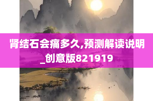 肾结石会痛多久,预测解读说明_创意版821919